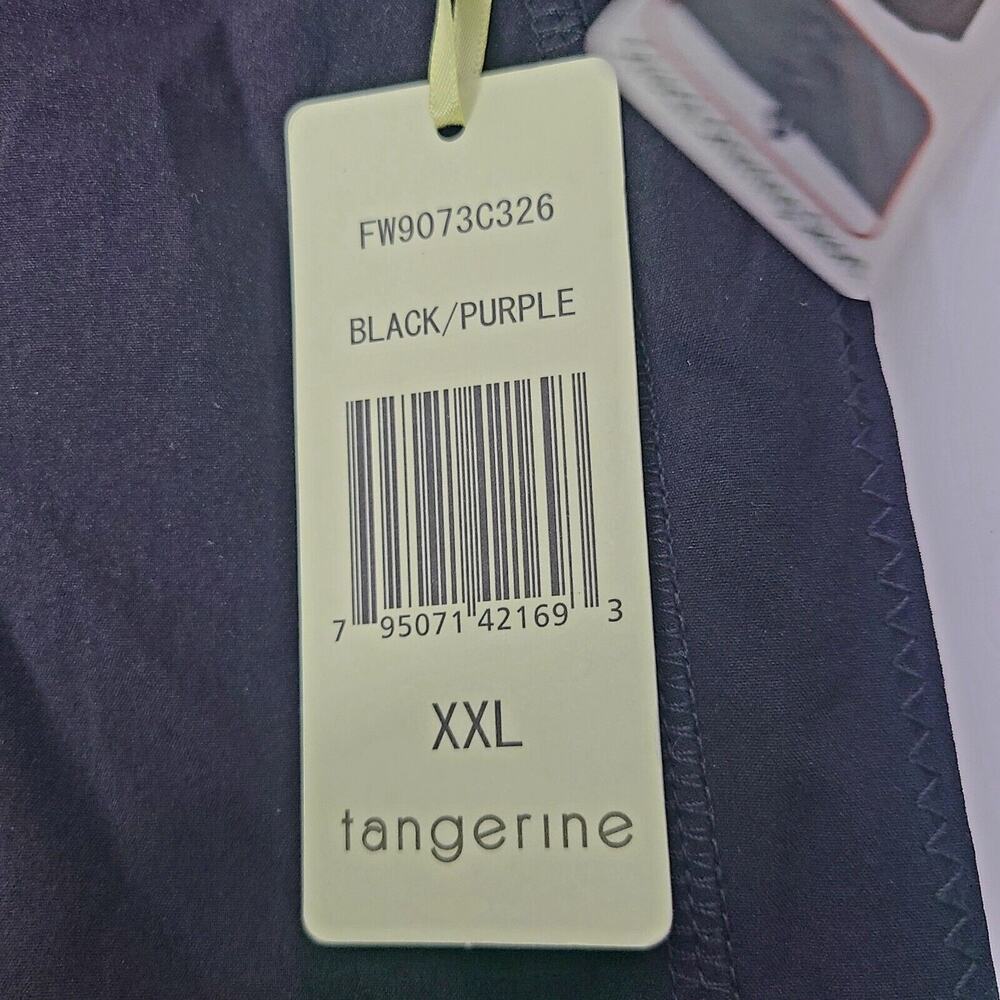 Tangerine Womens Plus XXL Skort Skirt‎ Strech Shirring Black Purple Tennis New - Picture 6 of 8